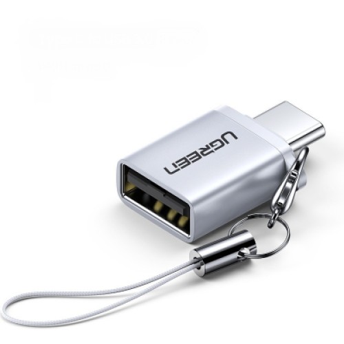 Переходник OTG USB 3.0 AF to USB-C gray Ugreen (50283) Переходник OTG USB 3.0 AF to USB-C gray Ugreen (50283)