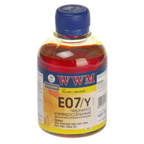Чернила WWM EPSON Stylus Universal Yellow (E07/Y)