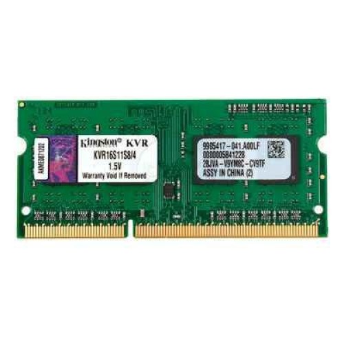 Модуль памяти для ноутбука SoDIMM DDR3 4GB 1600 MHz Kingston (KVR16S11S8/4) Модуль памяти для ноутбука SoDIMM DDR3 4GB 1600 MHz Kingston (KVR16S11S8/4)