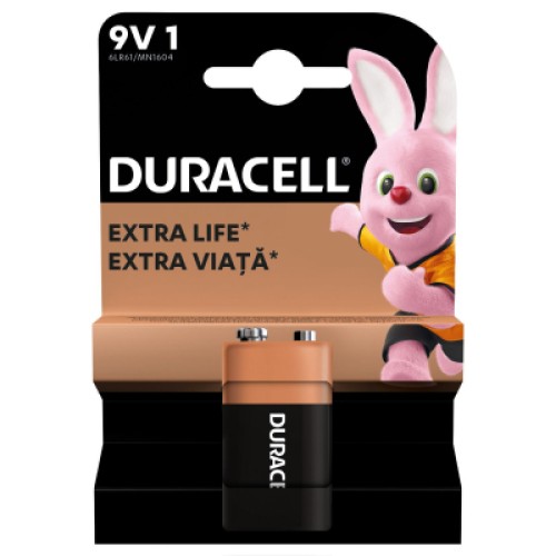 Батарейка Duracell 9V щелочная 1шт. в упаковке (5000394066267 / 81483681)
