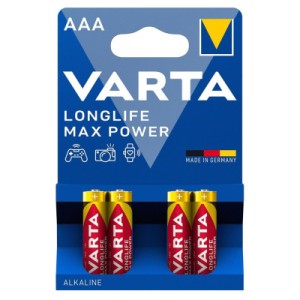Батарейка Varta AAA Longlife Max Power лужна * 4 (04703101404)