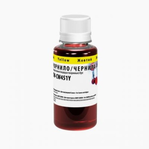 Чернила ColorWay Canon CLI-451 100мл Yellow (CW-CW451Y01)