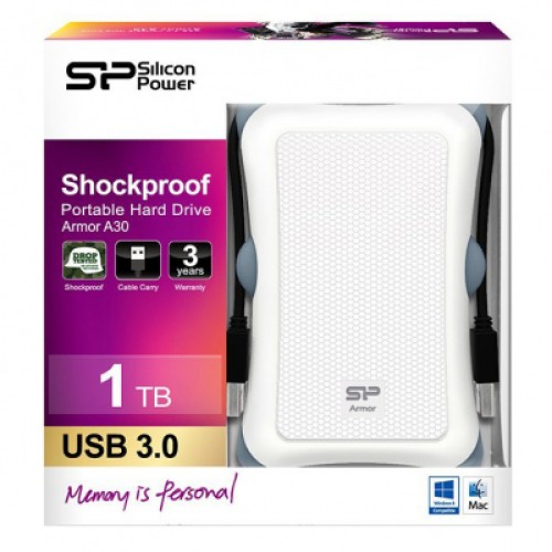 Внешний жесткий диск 2.5" 1TB Silicon Power (SP010TBPHDA30S3W)