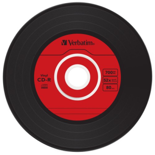 Диск CD Verbatim CD-R 700Mb 52x Slim case Vinyl AZO (43426)