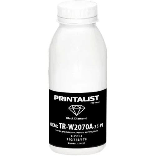 Тонер HP CLJ 150/178/179, 30г Black Printalist (TR-W2070A-35-PL)