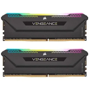 Модуль памяти для компьютера DDR4 16GB (2x8GB) 3200 MHz Vengeance RGB PRO Black Corsair (CMH16GX4M2E3200C16)