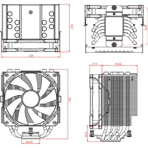 Кулер для процессора ID-Cooling SE-226-XT Black