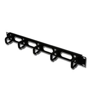 Кабельный организатор 19" 1U 40х50 пластиковые скобы black Conteg (DP-VP-P1)