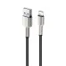 Дата кабель USB 2.0 AM to Lightning 1.0m head metal black ColorWay (CW-CBUL046-BK)