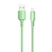 Дата кабель USB 2.0 AM to Lightning 1.0m soft silicone green ColorWay (CW-CBUL042-GR)
