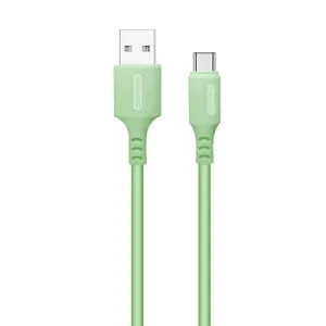 Дата кабель USB 2.0 AM to USB-C 1.0m soft silicone green ColorWay (CW-CBUC042-GR)