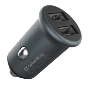 Зарядное устройство ColorWay 2USB Quick Charge 3.0 (36W) Gray (CW-CHA036Q-GR)