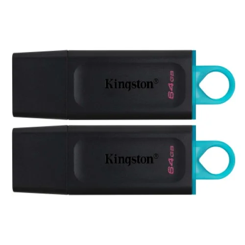 USB флеш накопичувач Kingston 2x64GB DT Exodia Black+Blue USB 3.2 (DTX/64GB-2P)