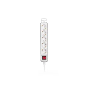Сетевой удлинитель 2E 5XSchuko з вимикачем,5м, white (2E-U05ES15M5)