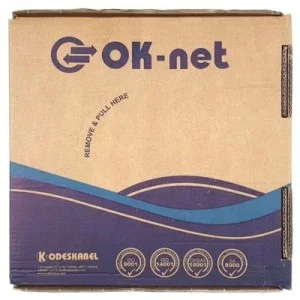 Кабель сетевой OK-Net UTP 100м cat.5e (U/UTP-cat.5E) (КПВ-ВП (100) 4х2х0,49 / 100)