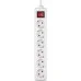 Сетевой фильтр питания REAL-EL RS-6 Protect M 1.8m, white (EL122300031)