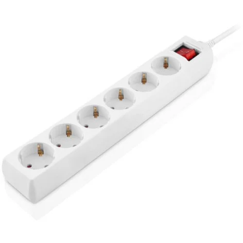 Сетевой фильтр питания REAL-EL RS-6 Protect M 1.8m, white (EL122300031)