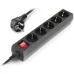 Сетевой фильтр питания REAL-EL RS-Protect M 5m, black (EL122300030)