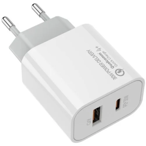 Зарядний пристрій ColorWay PD Port PPS USB (Type-C PD + USB QC3.0) (30W) (CW-CHS037PD-WT)