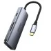 Концентратор Choetech USB-C 7-in-1 3хUSB 3.0+USB-C PD100W+HDMI 4K 30HZ+SD/TF USB3.1 (HUB-M19-GY)