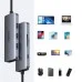 Концентратор Choetech USB-C 7-in-1 3хUSB 3.0+USB-C PD100W+HDMI 4K 30HZ+SD/TF USB3.1 (HUB-M19-GY)