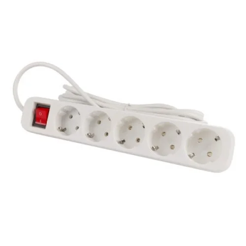 Сетевой фильтр питания ColorWay CW-PSEA53W, 5 розеток/ 3M white (CW-PSEA53W)