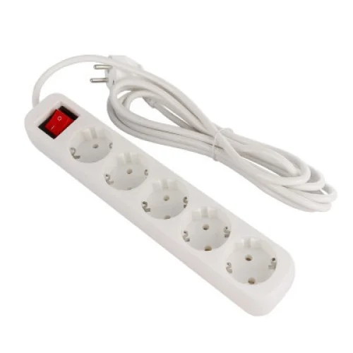 Сетевой фильтр питания ColorWay CW-PSEA53W, 5 розеток/ 3M white (CW-PSEA53W)