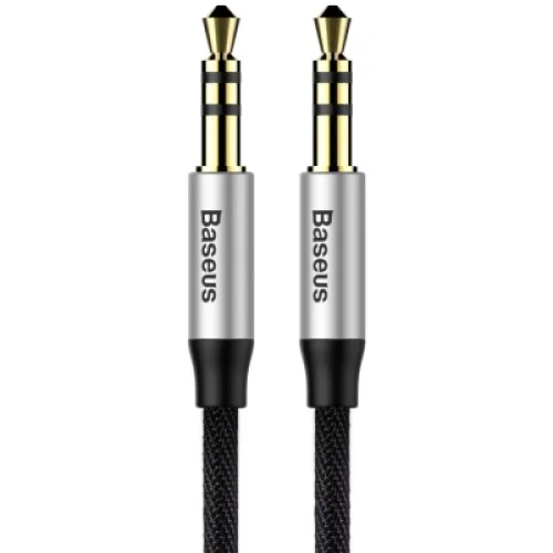Кабель мультимедійний 3.5mm M to 3.5mm M 0.5m black-silver Baseus (CAM30-AS1)