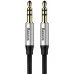 Кабель мультимедійний 3.5mm M to 3.5mm M 0.5m black-silver Baseus (CAM30-AS1)