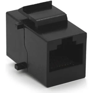 Модуль Keystone прохідний в рамку 1+1 RJ45 кат.5E UTP, Black Voltronic (30343)
