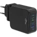 Зарядний пристрій Media-Tech 2xUSB-C PD 65W USB QC 3.0 black (MT6252)