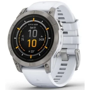 Смарт-годинник Garmin EPIX PRO (g2), 47, Saph, Ti Whitestone, GPS (010-02803-21)