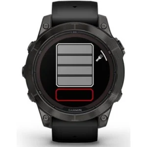 Смарт-годинник Garmin fenix 7 Pro Saph Solar, Crbn Gry DLC Ti w/Black Band, GPS (010-02777-11)