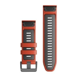Ремешок для смарт-часов Garmin epixPRO (g2), 20mm QuickFit Fl Red/Grpht Silicone (010-13279-04)