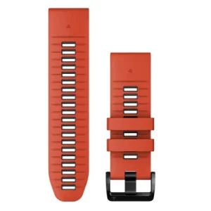 Ремешок для смарт-часов Garmin epixPRO (g2), 26mm QuickFit FlameRed/Grpt Silicone (010-13281-04)