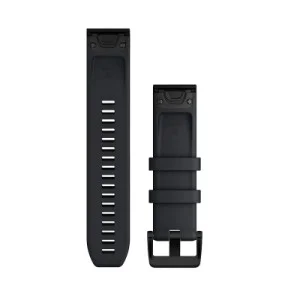 Ремешок для смарт-часов Garmin QuickFit 22 Watch Bands, Black with Black Stainless Steel Hardware (010-12901-00)