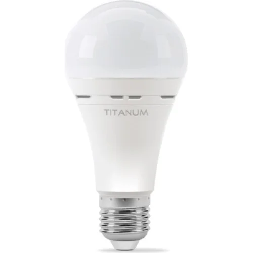 Лампочка TITANUM LED акумуляторна A68 10W E27 4000K 220V (TL-EMA68-10274)