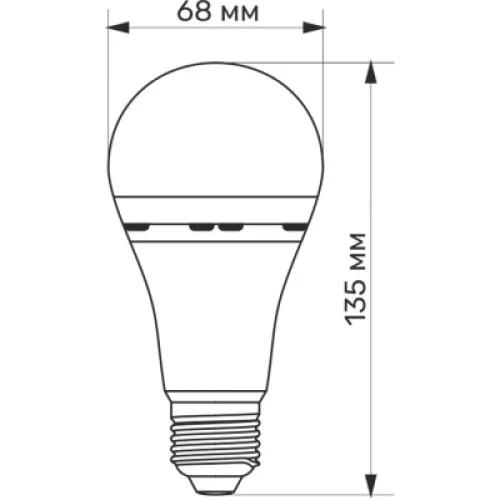 Лампочка TITANUM LED акумуляторна A68 10W E27 4000K 220V (TL-EMA68-10274)