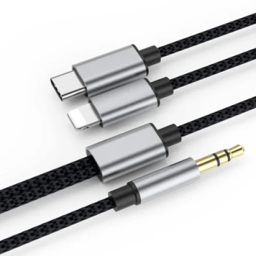 Кабель мультимедийный 3.5mm M to USB-C + Lightning 1.15m XoKo (XK-MH-232)