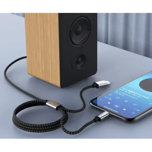 Кабель мультимедийный 3.5mm M to USB-C + Lightning 1.15m XoKo (XK-MH-232)