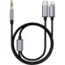 Кабель мультимедийный 3.5mm M to USB-C + Lightning 1.15m XoKo (XK-MH-232)
