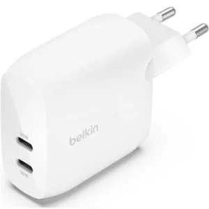 Зарядное устройство Belkin 30W 2хUSB-С PD PPS white (WCB010VFWH)