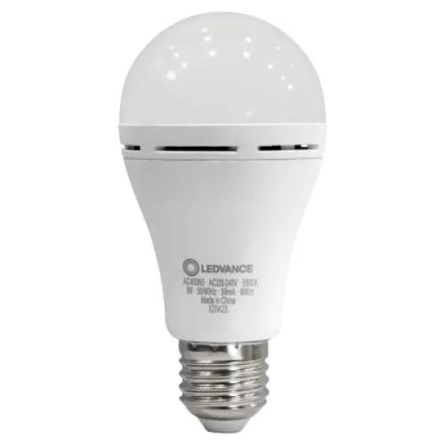 Лампочка LEDVANCE акумуляторна A60 8W 806Lm 6500К E27 (4099854102431)