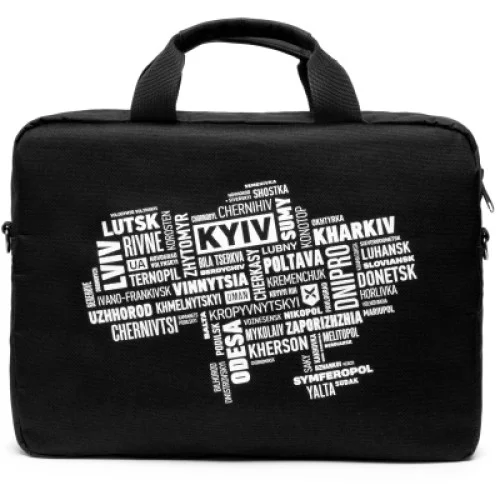Сумка для ноутбука Vinga 14" NB1402 Black, white print (NB1402UWBK)