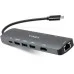 Концентратор Vinga USB-C 3.1 to HDMI+RJ45_1Gbps+3xUSB3.0+SD/TF+PD100W (VHYC8)