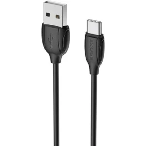 Дата кабель USB 2.0 AM to Type-C 1.0m BX19 Benefit 3A Black BOROFONE (BX19CB)