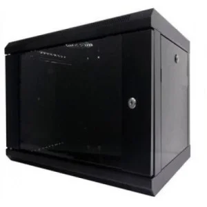 Шкаф настенный Hypernet 9U 19" 600x350 (WMNC-35-9U-FLAT-AC-BLACK)