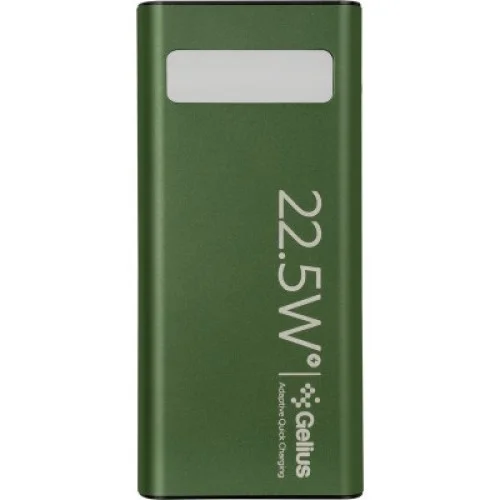 Батарея універсальна Gelius Lightstone GP-PB300 30000mAh QC+PD (22.5W) Green (00000090465)