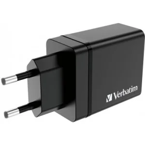 Зарядное устройство Verbatim USB 30W PD3.0 4-ports black (49700)