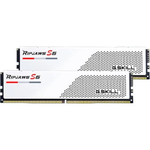 Модуль памяти для компьютера DDR5 32GB (2x16GB) 5600 MHz Ripjaws S5 Matte White G.Skill (F5-5600J3036D16GX2-RS5W)